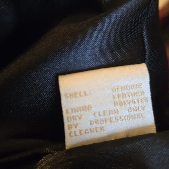 Patchwork Leather Jacket with Button Closure VINTAGE - Picture 6 of 6